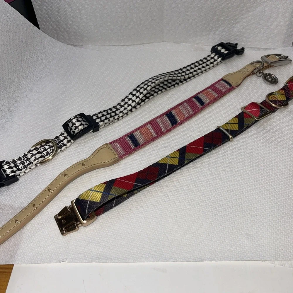 Dog Collars Set Of 3 For Size Small‎ To Medium Adjustable 12